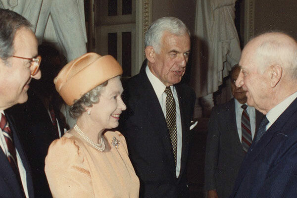 Queen Elizabeth and Congressman Brooks, and Speaker Tom Foley