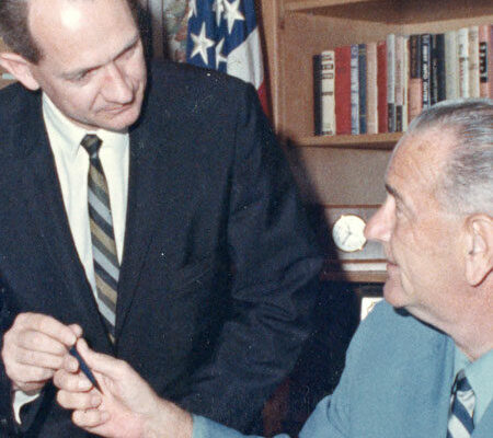 Congressman Brooks and President Johnson