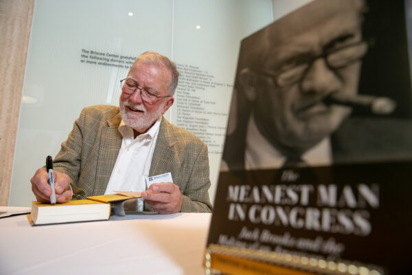 Author Timothy McNulty at The Meanest Man in Congress book signing at the Briscoe Center for American History in Austin, TX. Photo by Spencer Selvidge.